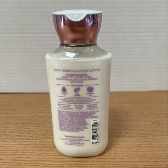 Bath and Body Works Sweet Pea Body Lotion Full Sz 8 Oz 24-Hour Moisture Retired - Picture 2 of 4